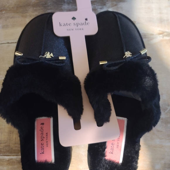 Kate Spade Black Glitter Slippers - Picture 6 of 6
